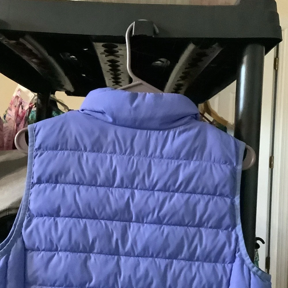 J. Crew‎ light blue Quilted Vest, small, full zip